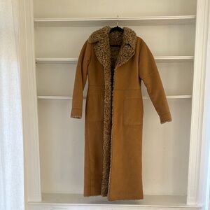 Brown Teddy Jacket with Faux Fur Lining